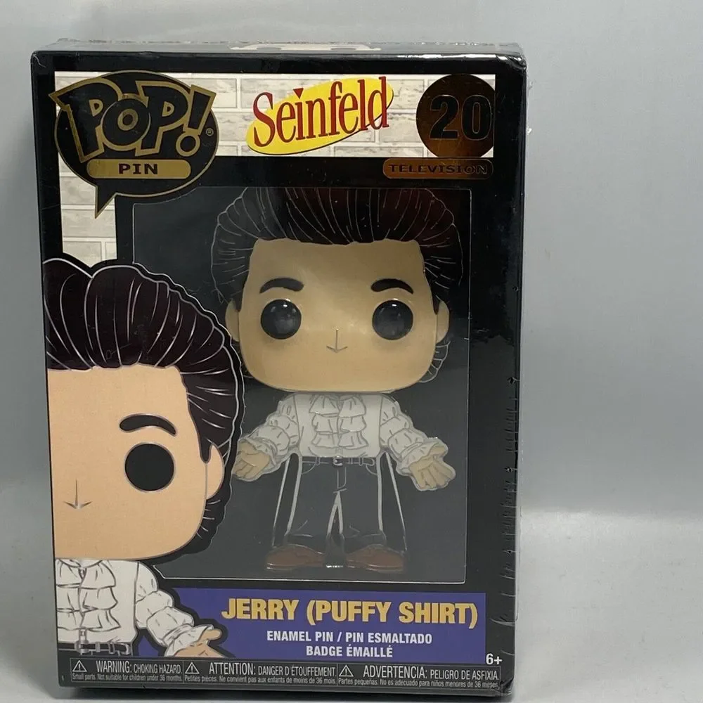 Funko Pop! Pin‎ Seinfeld #20 Jerry (Puffy Shirt) Large Enamel Pin